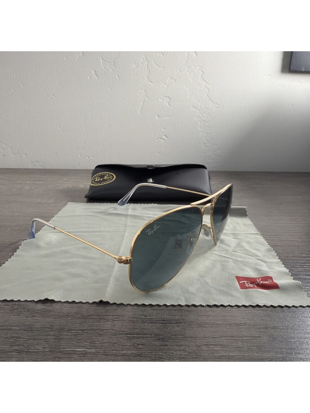 Ray-Ban Sunglasses RB3025 AVIATOR LARGE METAL 001/3M Gold w/ Blue Gradient 62 mm